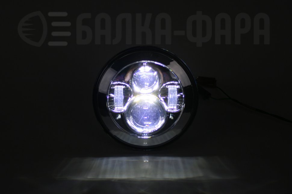 Комплект (2 шт.) светодиодных фар головного света, 90 Ватт, хром