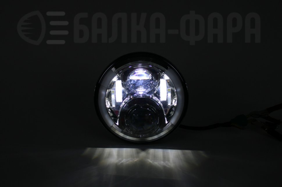 Светодиодная фара 7 дюймов хром, 1 штука в комплекте