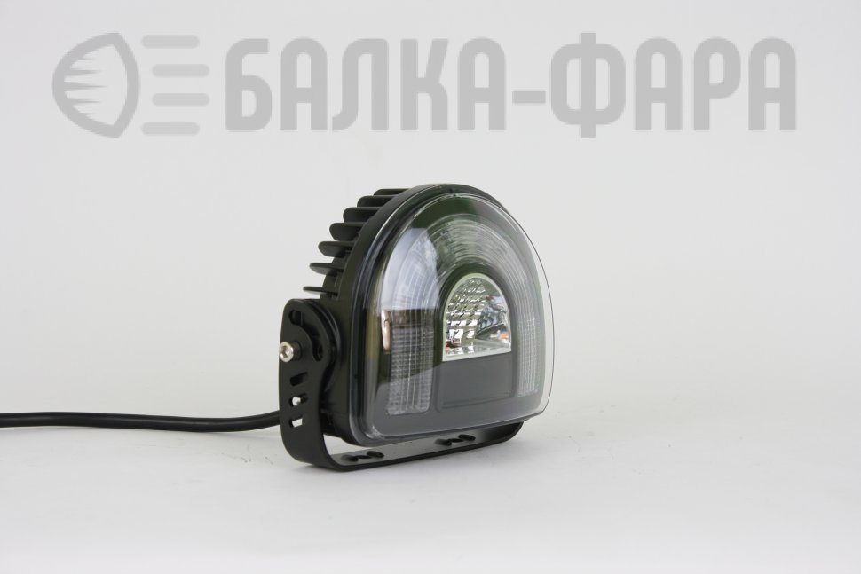 Светодиодная маркерная фара, красная зона + желтый строб, 18 Ватт