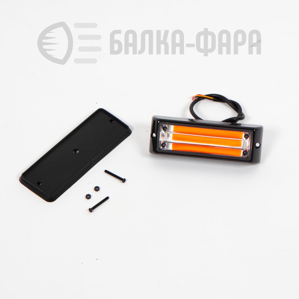 Фара проблесковая  10W 12-24V желтая